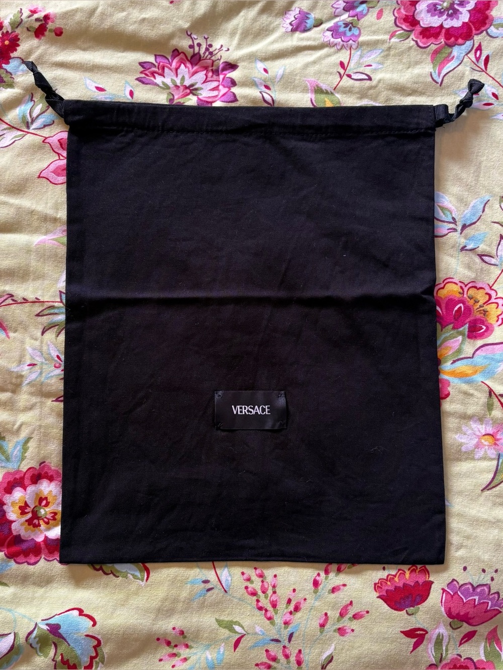 Versace NWOT Black Medium accessory dust bag 14”x 12”